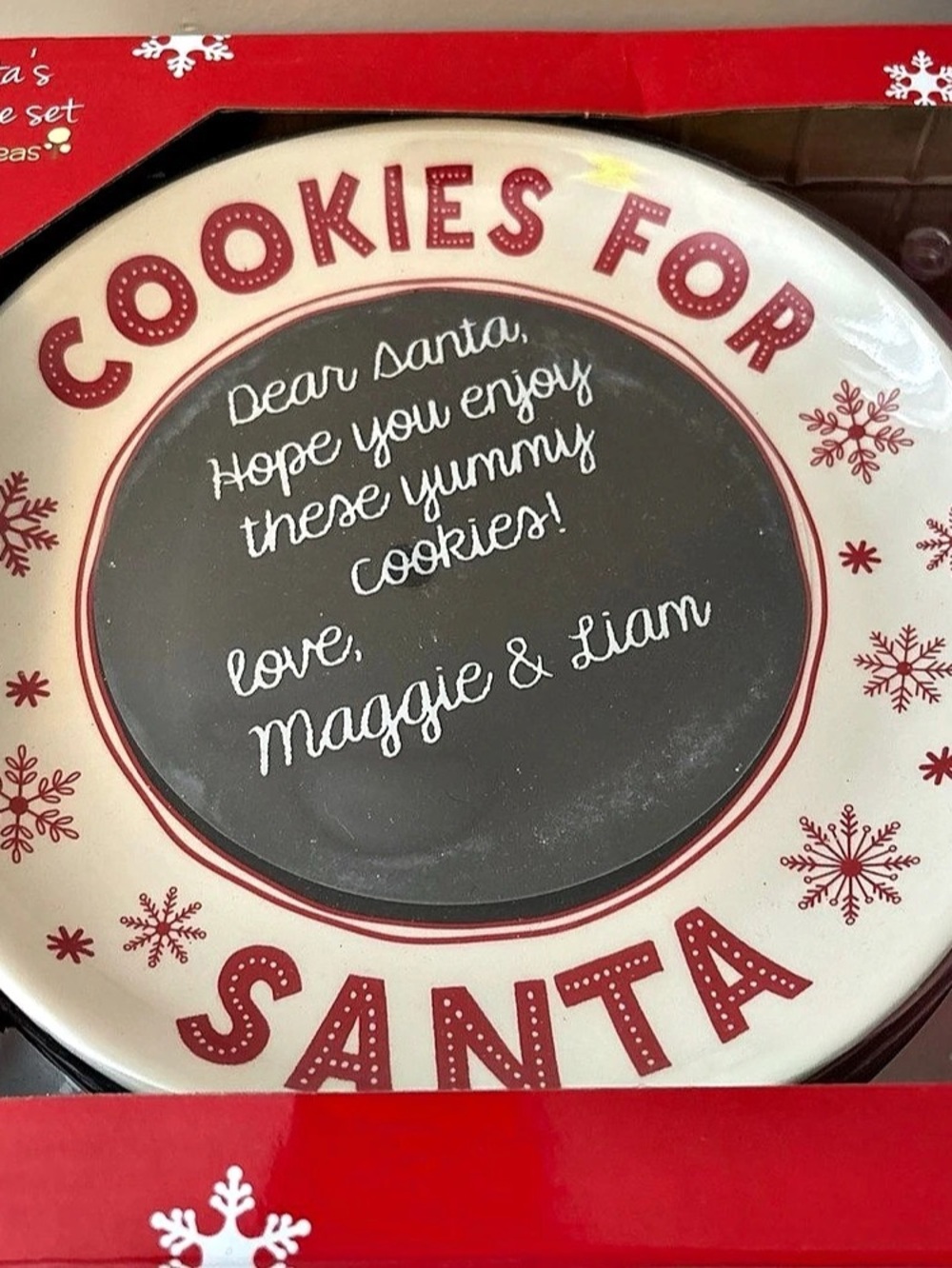 2016 Tiny ideas Santa's Cookie Set Holiday Plate & Mug Set - Picture 5 of 7